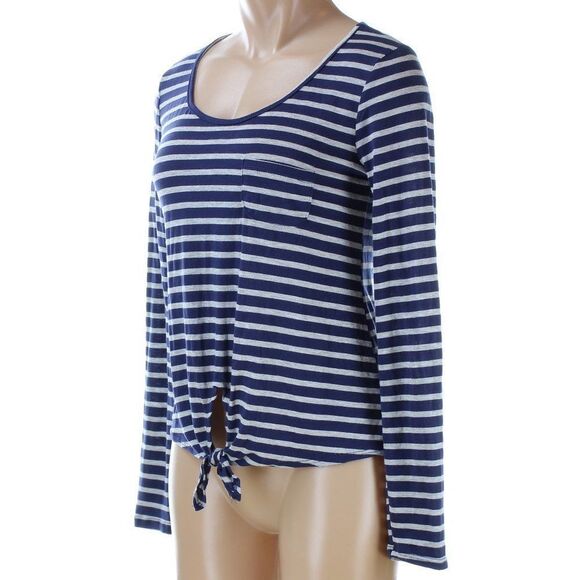 Rebellious One Juniors' Striped Tie Front Top - Picture 5 of 12